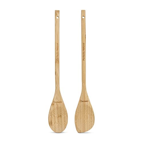 Culinare Naturals 2 Stücke Kochlöffel Set, aus natürlichem Bambus, 31cm, Küchenhelfer-Set, C70019 - Öko