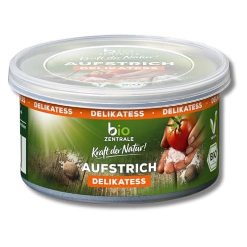 biozentrale Aufstrich Delikatess | 125 g | vegan, gluten- und laktosefrei | herzhaft würziger Brotaufstrich mit Nährhefe | lecker auf Brot, Reis- & Maiswaffeln sowie Knusperbrot - Bio - Öko - Vegan