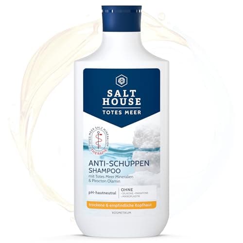 Salthouse Totes Meer Therapie Anti-Schuppen Shampoo, reduziert Neubildung von Schuppen, mit Aloe Vera für sensible Kopfhaut, 250ml - Öko