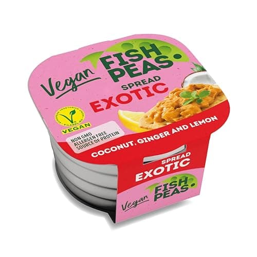 F`shPeas Veganer Aufstrich 125g – „Fisch“ Aufstrich in exotic Sauce, Vegane fischkonserve, veganer Brotaufstrich - Öko - Vegan