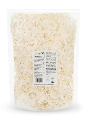 KoRo - Bio Kokoschips ohne Zuckerzusatz 1 kg - 100% Kokosnuss - Snack & Topping - Ungesüßt - Bio