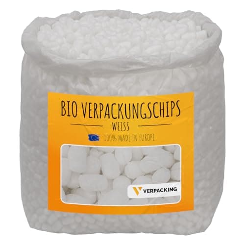 verpacking BIO Verpackungschips aus Maisstärke [Farbe & Menge wählbar] Füllmaterial für Pakete 25 Liter - Weiß - Bio - Öko