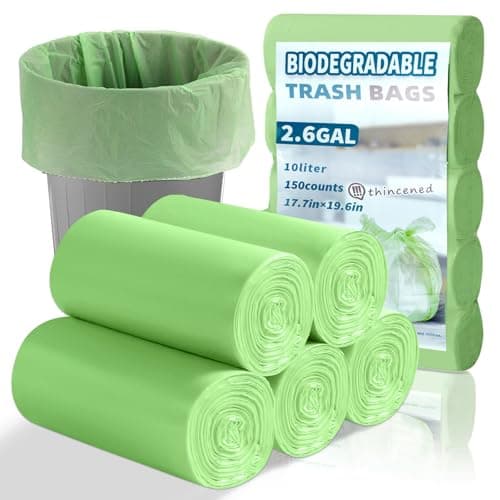 BODFPPC 150 Stück Biomüllbeutel 10L, Bio Müllbeutel Reißfeste Biomülltüten Kompostierbare Müllsäcke Mülltüten für Küche, Garten & Haushalt - Bio - Öko