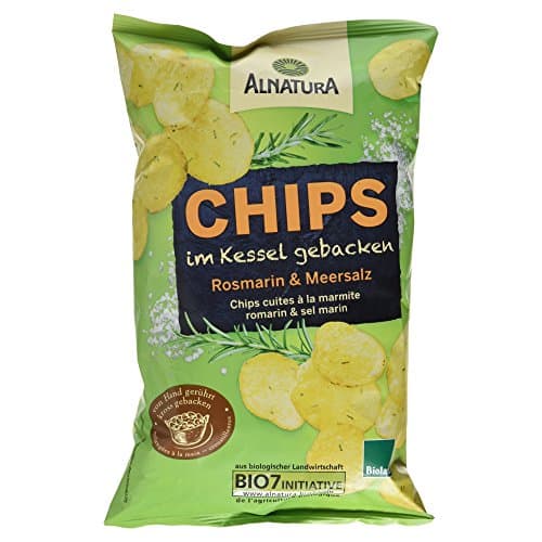 Alnatura Bio Chips im Kessel gebacken, Rosmarin und Meersalz, 125g - Bio