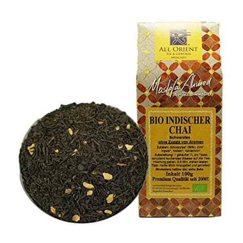 All Orient BIO Indischer Chai | 100g | Schwarztee | loser Tee | ayurvedische Gewürze | ohne Zusatz von Aromen | BIO-Qualität | naturbelassen | Chai Tee mit würzigem Geschmack - Bio - Öko - Vegan