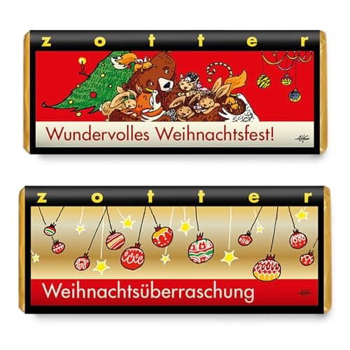 Zotter „Cheesecake & Karamell“ Schoko Tafel Bundle (140g) – Handgeschöpfte Bio & Fairtrade Schokolade – Dunkle Milchschokolade mit Mandelnougat, Karamellkuvertüre & Waffelkrokant - Bio - Öko