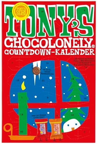 Tony's Chocolonely - Schokolade Weihnachten Adventskalender - 24 Tage - 2 Sorten Tiny Tony's - Viel Vorfreude - Weihnachtsgeschenke - Vegetarisch - Belgian Fairtrade Chocolate - Öko