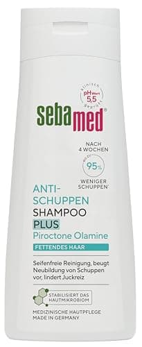 Sebamed Antischuppen Shampoo plus, bis zu 95% weniger Schuppen nach nur 4 Wochen, Shampoo für Damen und Herren, auch zur Bekämpfung von fettendem Haar und Juckreiz, für die tägliche Reinigung, 200 ml - Bio - Öko - Vegan