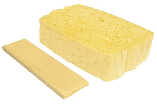 Spontex Quellschwamm aus 100 % biologisch abbaubarer Zellulose, 1 x 10er Pack, in recyceltem und recycelbarem PET-Beutel, saugstark, je 135 x 90 x 37 mm - Bio - Öko - Recycling