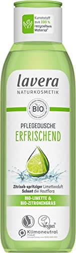 lavera Pflegedusche Erfrischend - Bio-Limette & Bio-Zitronengras - Naturkosmetik - vegan - Duschgel - pH-hautneutral - reinigt besonders sanft - 1 x 250 ml - Bio - Vegan - Recycling