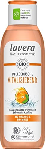 lavera Pflegedusche Vitalisierend - Bio-Orange & Bio-Minze - Naturkosmetik - vegan - Duschgel - pH-hautneutral - reinigt besonders sanft - 1 x 250 ml - Bio - Vegan - Recycling
