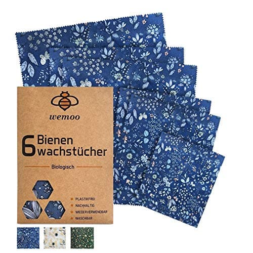 Bienenwachstücher für Lebensmittel I Wiederverwendbare Wachstücher I Beeswax Wrap I Bienenwachstuch I Frischhaltefolie wiederverwendbar I Plastikfreie Produkte I Wachstuch I Wachspapier Zero Waste - Bio - Öko